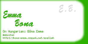 emma bona business card