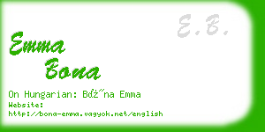 emma bona business card